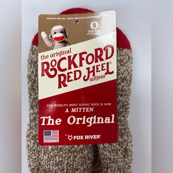 Rockford Red Heel "Sock Monkey" Mittens - Picture 3 of 4